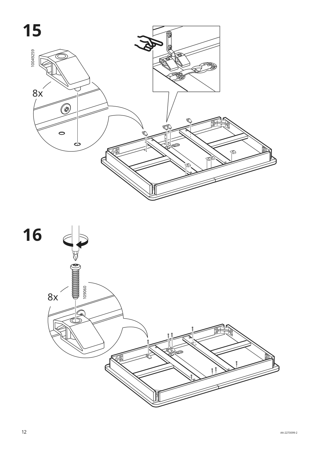 Assembly instructions for IKEA Roenninge extendable table birch | Page 12 - IKEA RÖNNINGE / LISABO table and 4 chairs 694.290.56