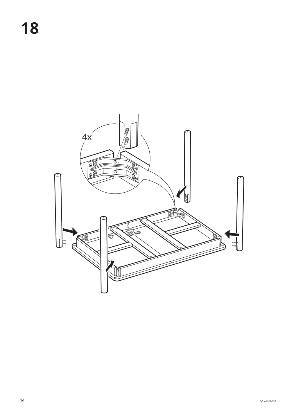 Assembly instructions for IKEA Roenninge extendable table birch | Page 14 - IKEA RÖNNINGE / LISABO table and 4 chairs 195.549.29