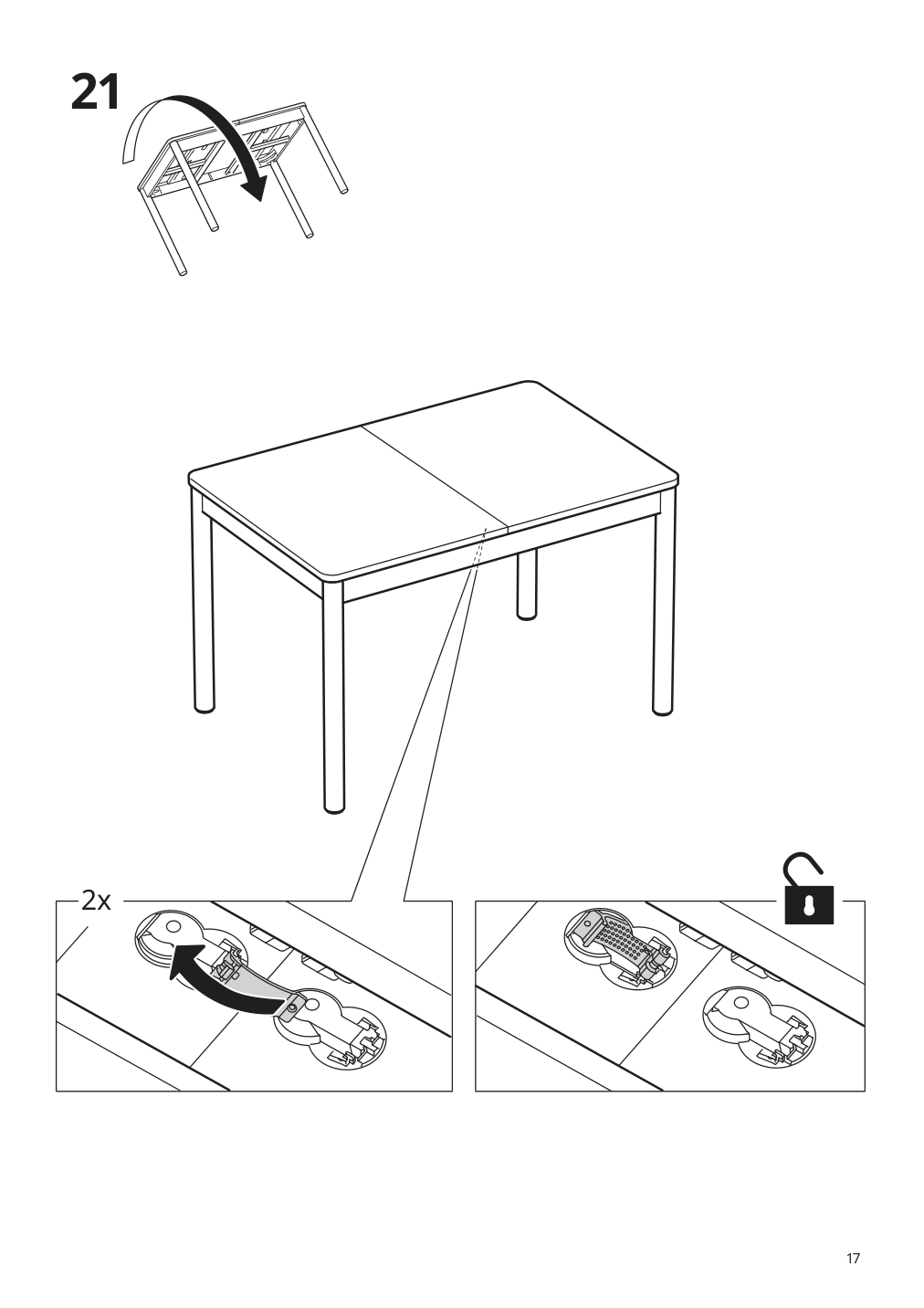 Assembly instructions for IKEA Roenninge extendable table birch | Page 17 - IKEA RÖNNINGE / LISABO table and 4 chairs 694.290.56