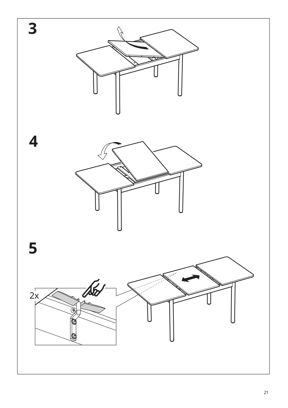 Assembly instructions for IKEA Roenninge extendable table birch | Page 21 - IKEA RÖNNINGE / ODGER table and 4 chairs 094.290.59