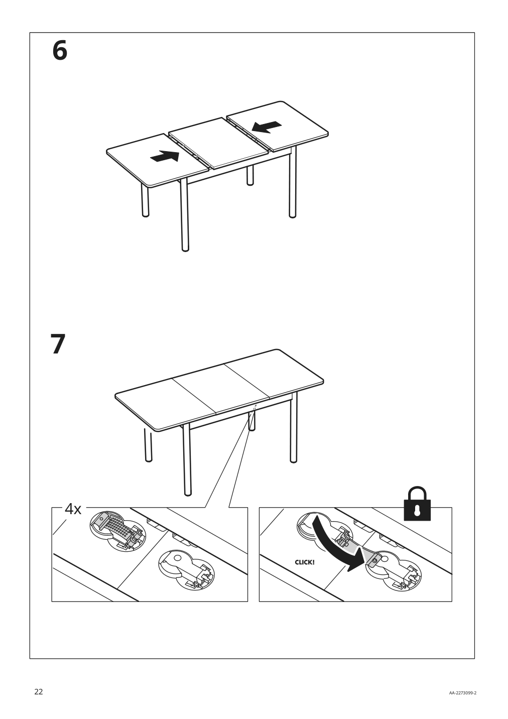 Assembly instructions for IKEA Roenninge extendable table birch | Page 22 - IKEA RÖNNINGE / ODGER table and 4 chairs 094.290.59