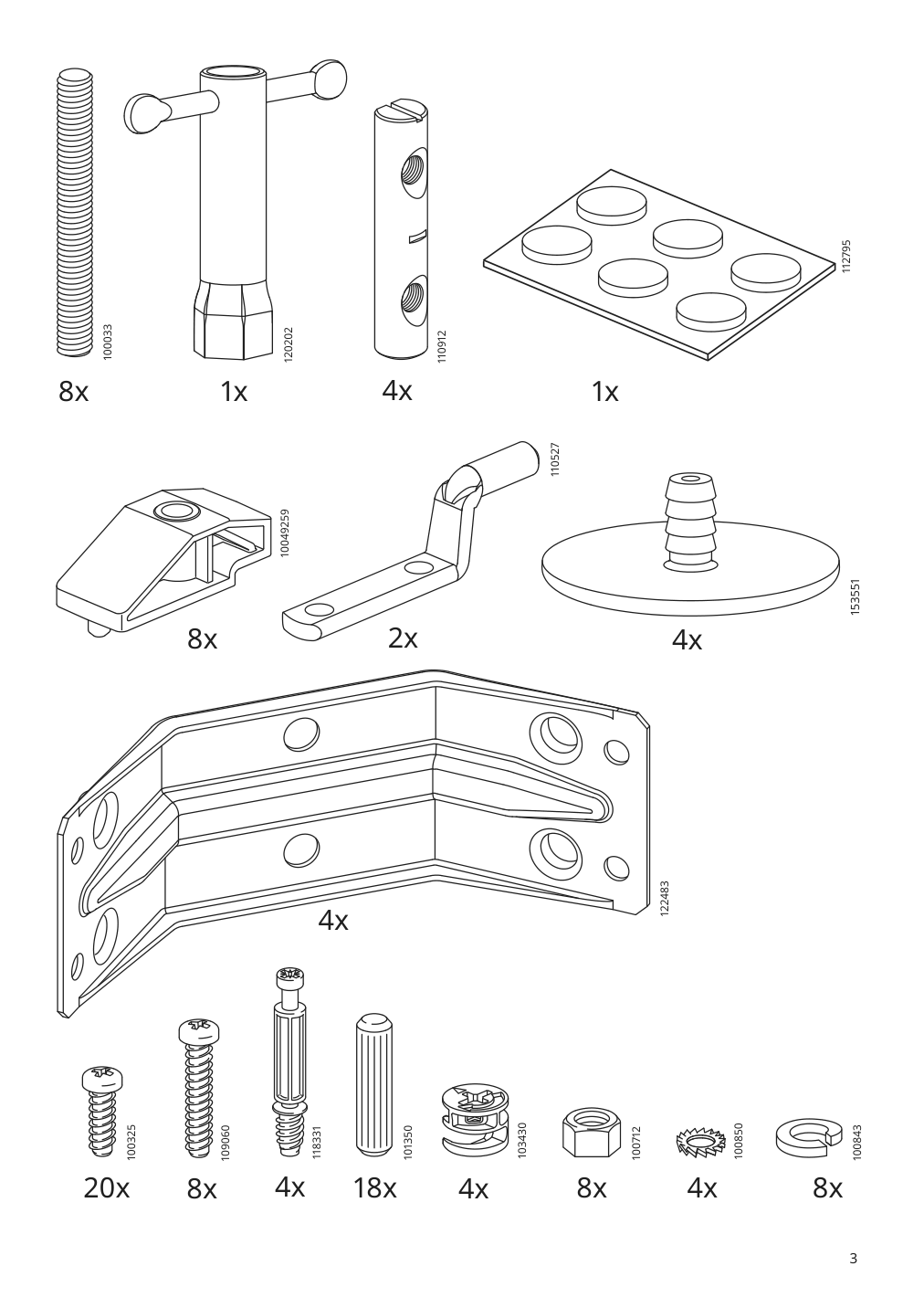 Assembly instructions for IKEA Roenninge extendable table birch | Page 3 - IKEA RÖNNINGE / RÖNNINGE table and 4 chairs 994.290.45