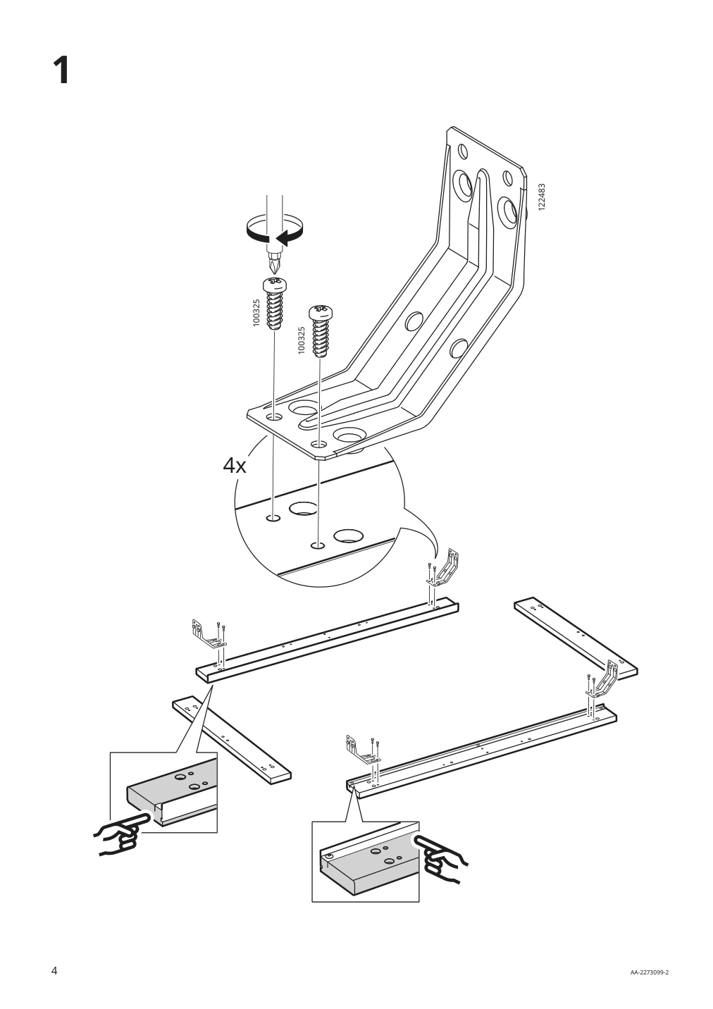 Assembly instructions for IKEA Roenninge extendable table birch | Page 4 - IKEA RÖNNINGE / ODGER table and 4 chairs 094.290.59