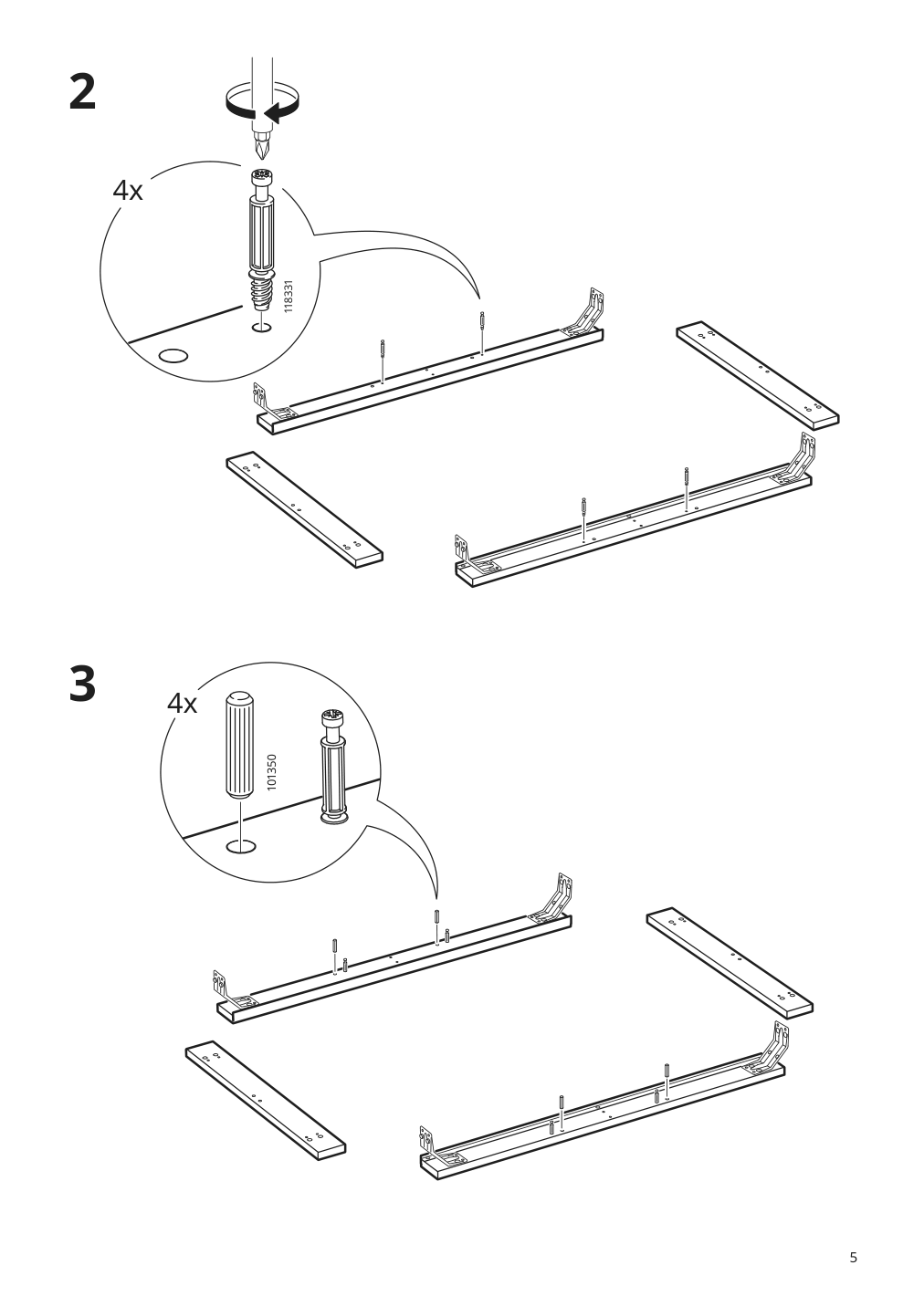 Assembly instructions for IKEA Roenninge extendable table birch | Page 5 - IKEA RÖNNINGE / ODGER table and 4 chairs 094.290.59