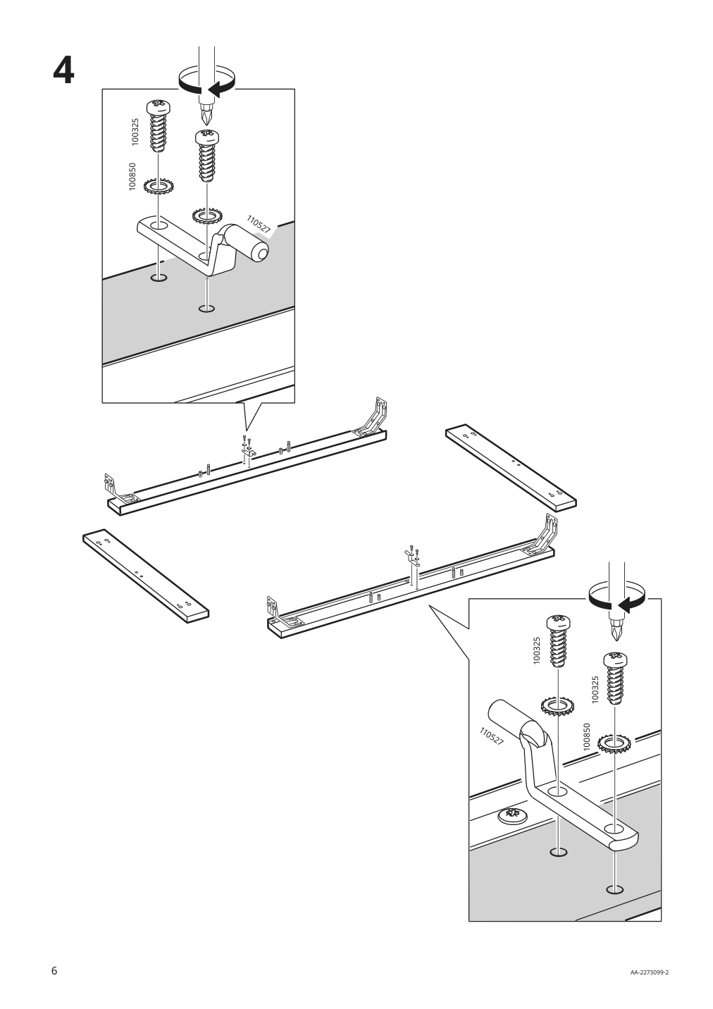 Assembly instructions for IKEA Roenninge extendable table birch | Page 6 - IKEA RÖNNINGE / LISABO table and 4 chairs 694.290.56