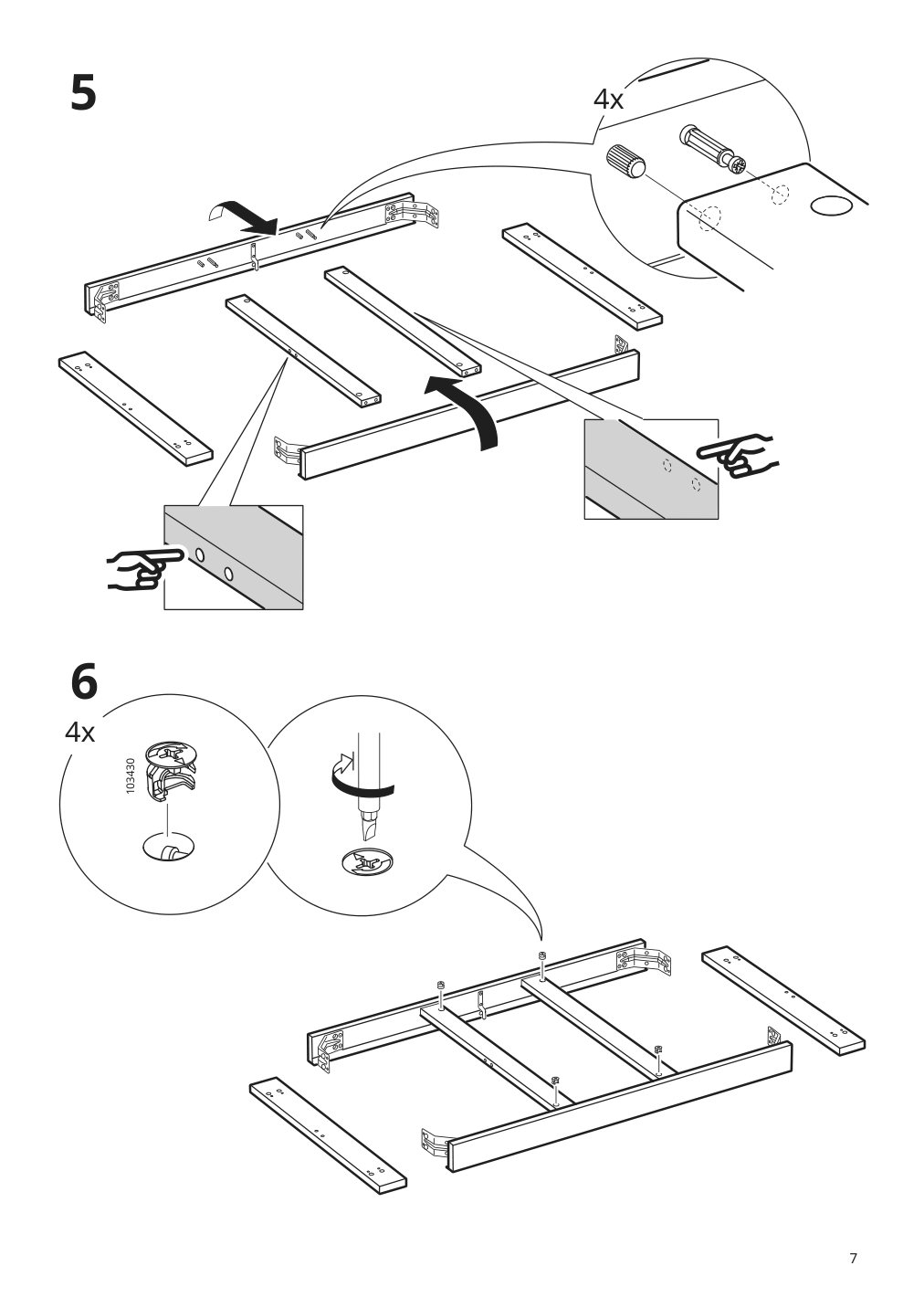 Assembly instructions for IKEA Roenninge extendable table birch | Page 7 - IKEA RÖNNINGE / ODGER table and 4 chairs 094.290.59