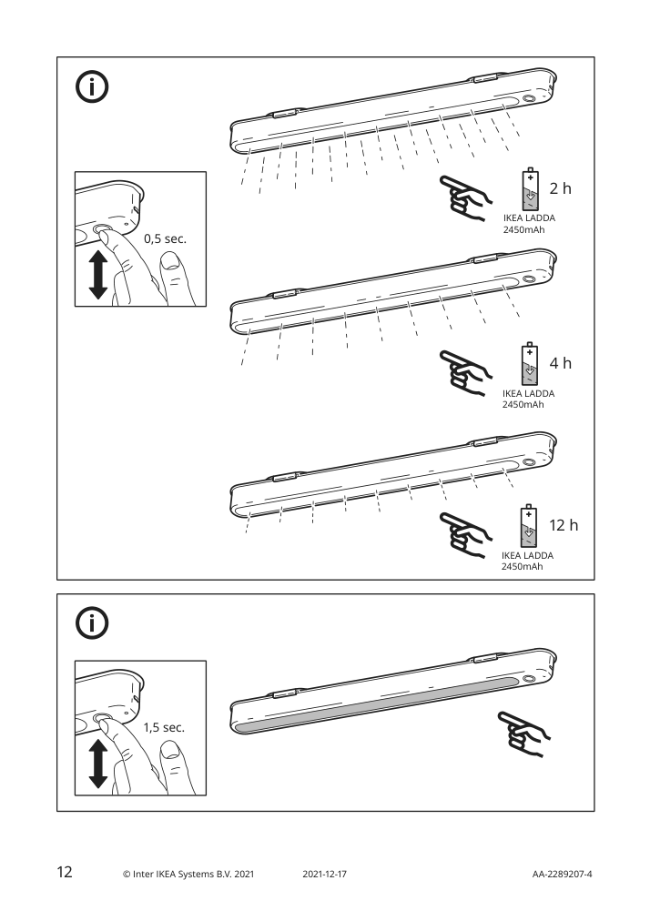 Assembly instructions for IKEA Rolfstorp led light dimmable | Page 12 - IKEA ROLFSTORP LED light 905.199.17