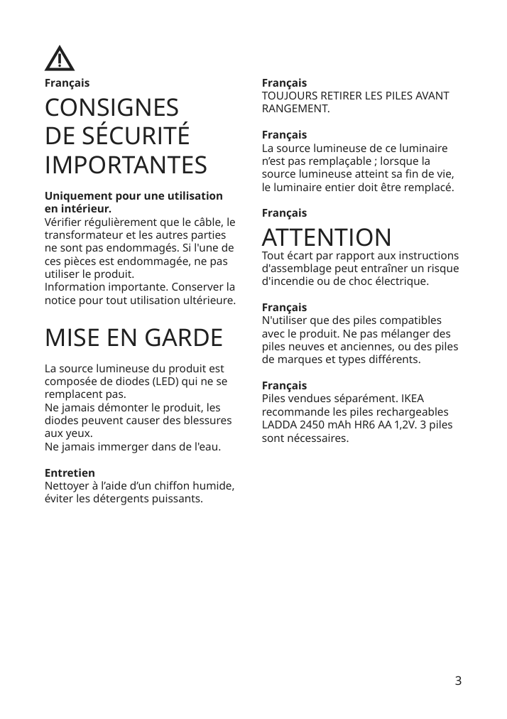 Assembly instructions for IKEA Rolfstorp led light dimmable | Page 3 - IKEA ROLFSTORP LED light 905.199.17