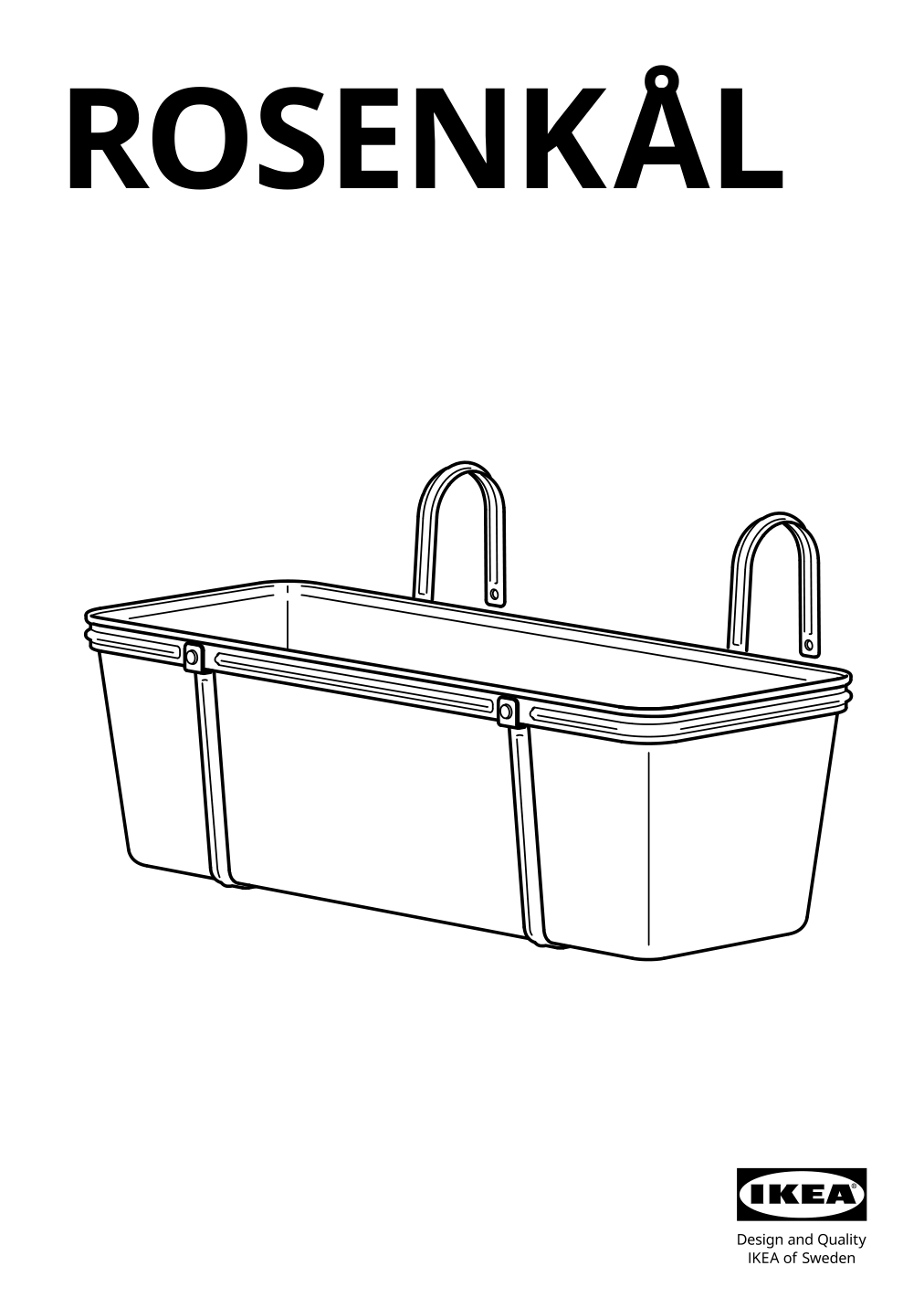 Assembly instructions for IKEA Rosenkal flower box with holder outdoor light gray | Page 1 - IKEA ROSENKÅL flower box with holder 905.607.56