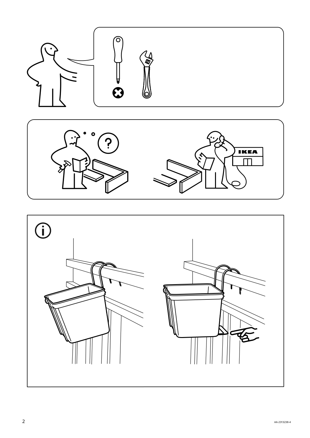 Assembly instructions for IKEA Rosenkal flower box with holder outdoor light gray | Page 2 - IKEA ROSENKÅL flower box with holder 905.607.56