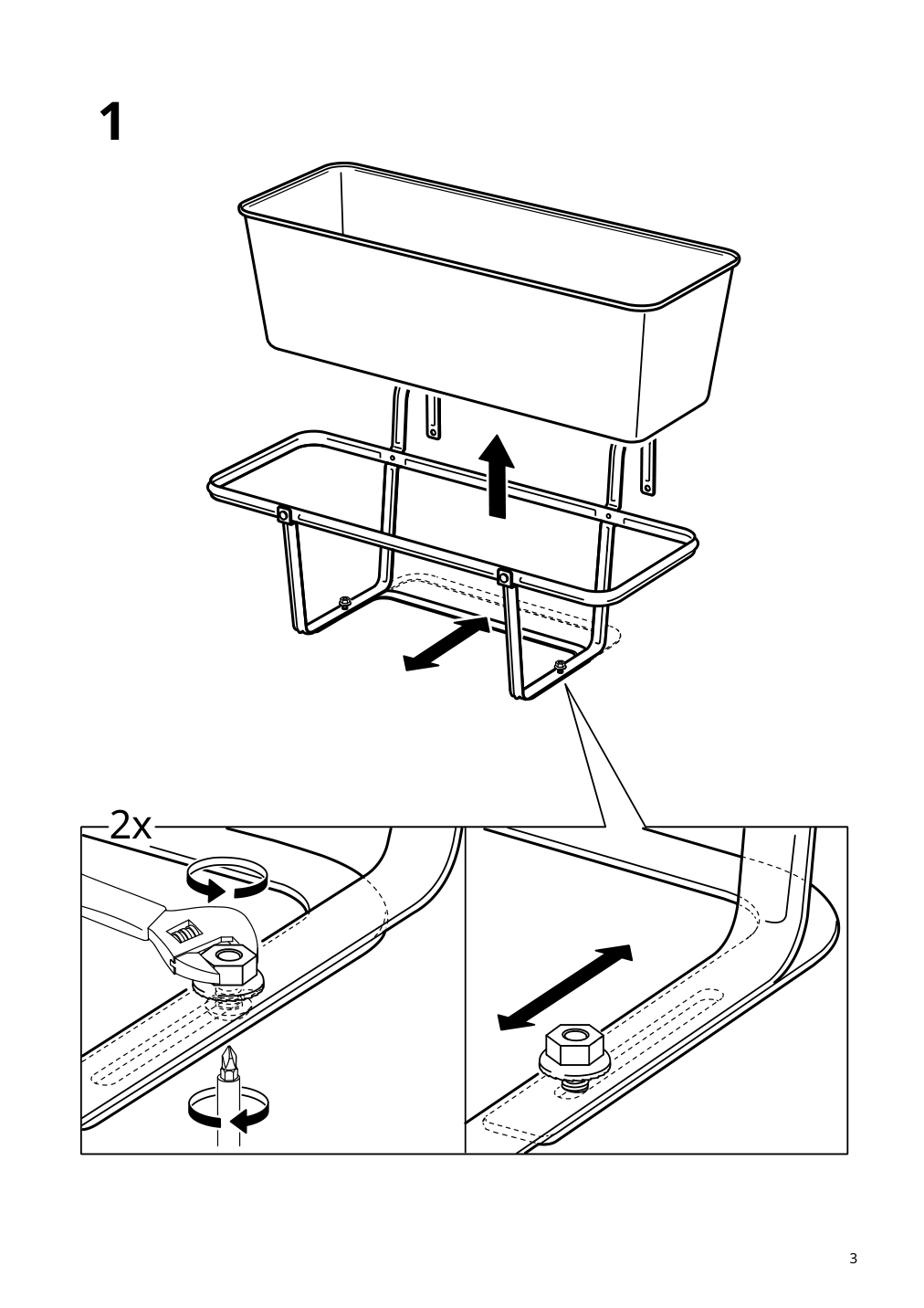 Assembly instructions for IKEA Rosenkal flower box with holder outdoor light gray | Page 3 - IKEA ROSENKÅL flower box with holder 905.607.56