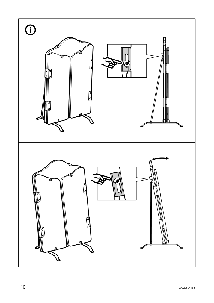 Assembly instructions for IKEA Rossared tri fold mirror | Page 10 - IKEA ROSSARED tri-fold mirror 604.712.81