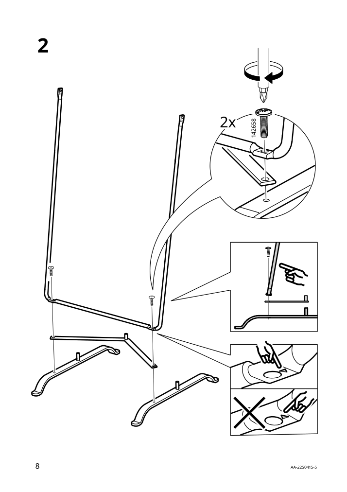 Assembly instructions for IKEA Rossared tri fold mirror | Page 8 - IKEA ROSSARED tri-fold mirror 604.712.81