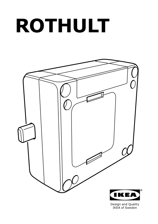 Assembly instructions for IKEA Rothult smart lock white | Page 1 - IKEA IDÅSEN drawer unit with smart lock 092.872.91