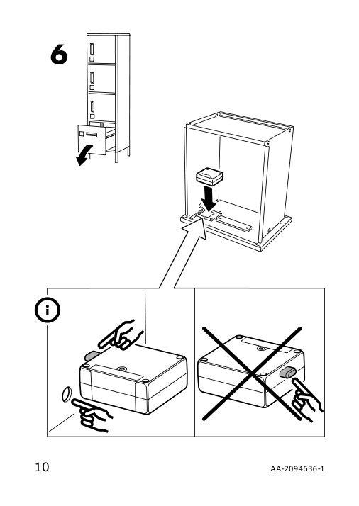 Assembly instructions for IKEA Rothult smart lock white | Page 10 - IKEA IDÅSEN drawer unit with smart lock 092.872.91