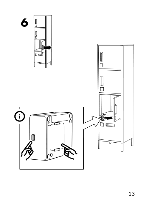 Assembly instructions for IKEA Rothult smart lock white | Page 13 - IKEA IDÅSEN drawer unit with smart lock 092.872.91