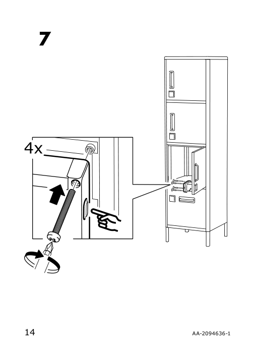 Assembly instructions for IKEA Rothult smart lock white | Page 14 - IKEA IDÅSEN drawer unit with smart lock 092.872.91