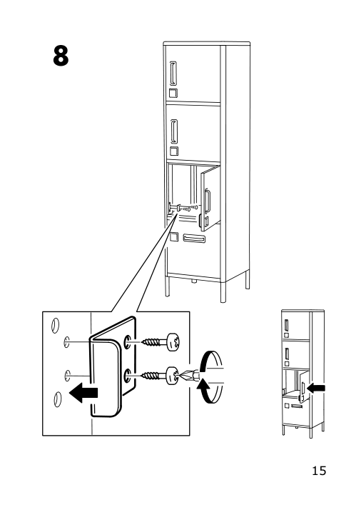 Assembly instructions for IKEA Rothult smart lock white | Page 15 - IKEA IDÅSEN drawer unit with smart lock 092.872.91