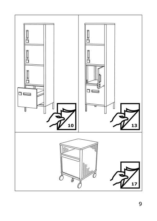 Assembly instructions for IKEA Rothult smart lock white | Page 9 - IKEA IDÅSEN drawer unit with smart lock 092.872.91