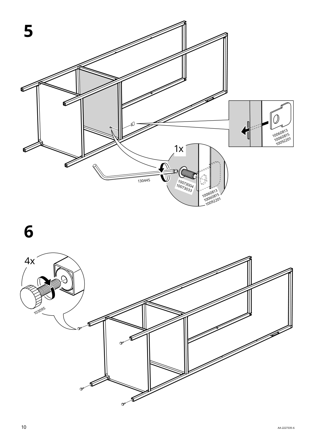 Assembly instructions for IKEA Rudsta glass door cabinet anthracite | Page 10 - IKEA RUDSTA glass-door cabinet 604.348.25