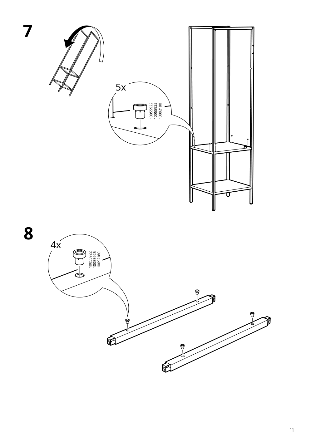 Assembly instructions for IKEA Rudsta glass door cabinet anthracite | Page 11 - IKEA RUDSTA glass-door cabinet 604.348.25