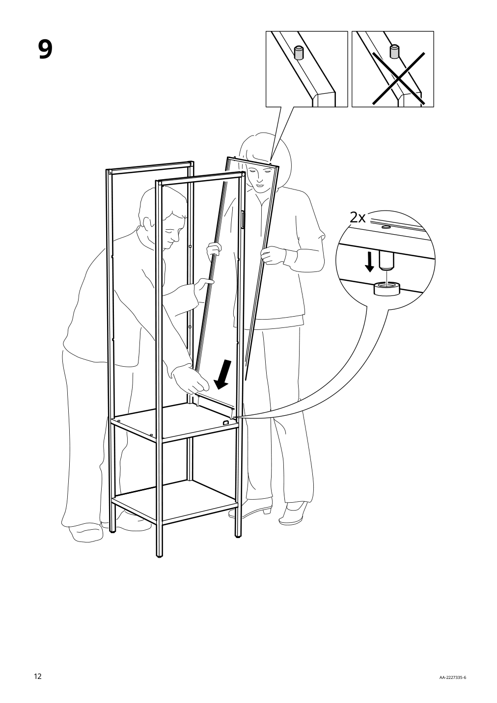 Assembly instructions for IKEA Rudsta glass door cabinet anthracite | Page 12 - IKEA RUDSTA glass-door cabinet 604.348.25