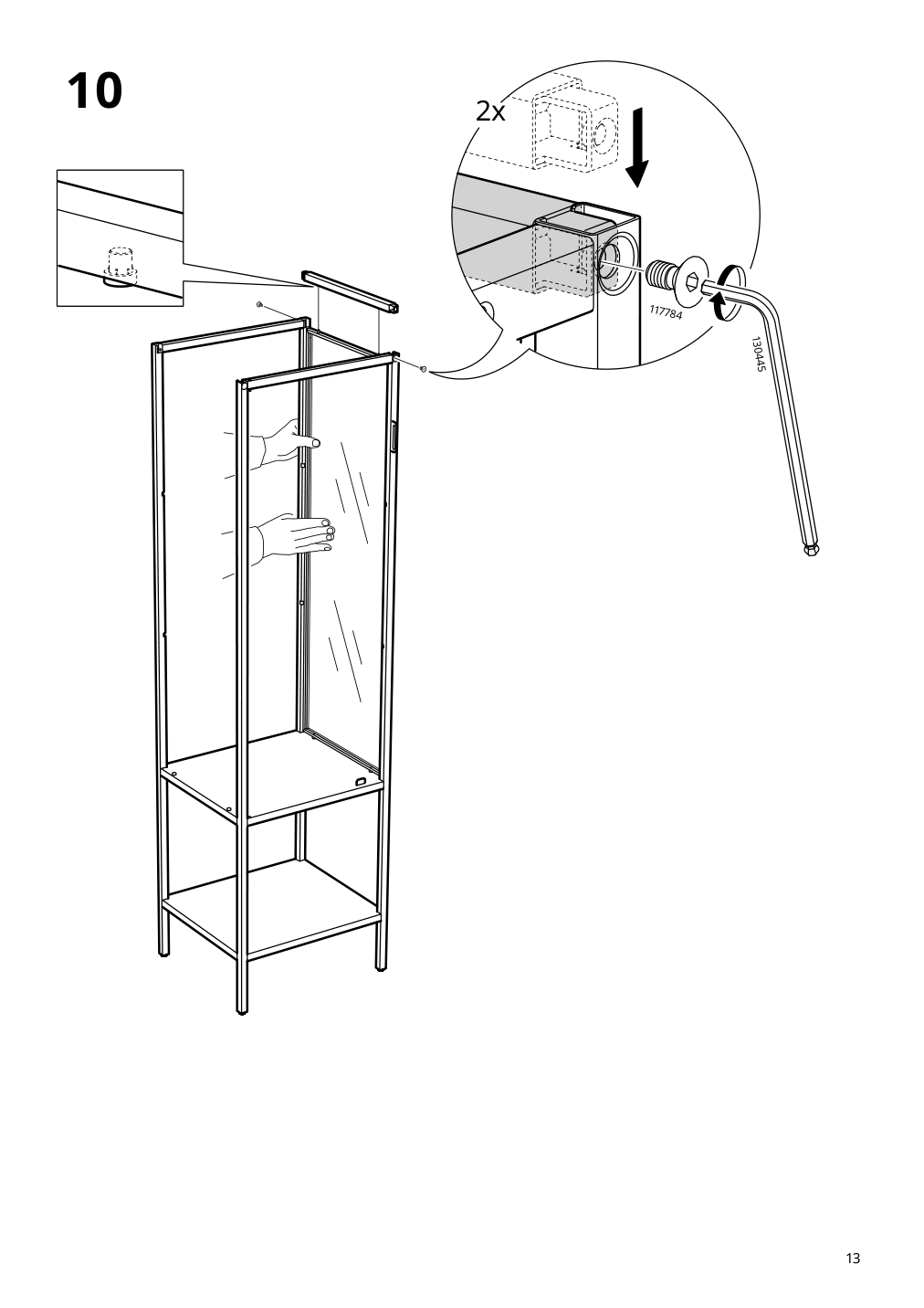 Assembly instructions for IKEA Rudsta glass door cabinet anthracite | Page 13 - IKEA RUDSTA glass-door cabinet 604.348.25