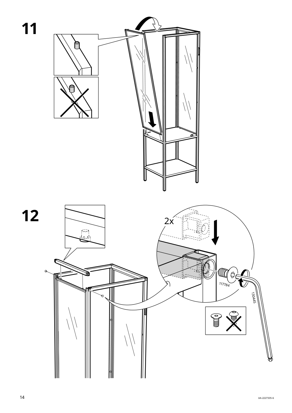 Assembly instructions for IKEA Rudsta glass door cabinet anthracite | Page 14 - IKEA RUDSTA glass-door cabinet 604.348.25