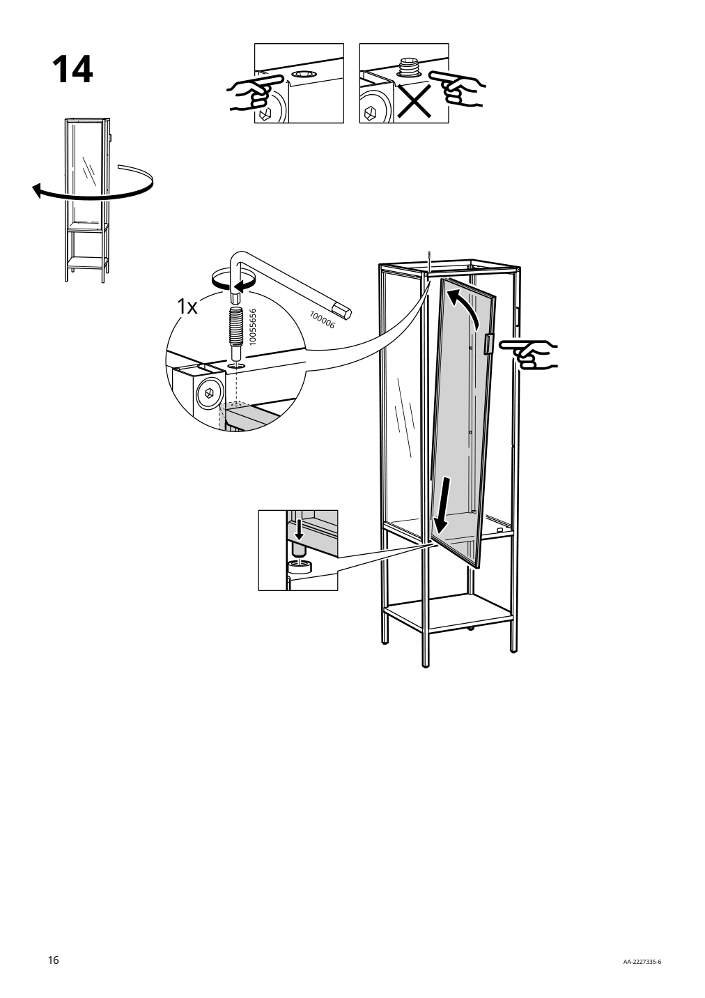 Assembly instructions for IKEA Rudsta glass door cabinet anthracite | Page 16 - IKEA RUDSTA glass-door cabinet 604.348.25