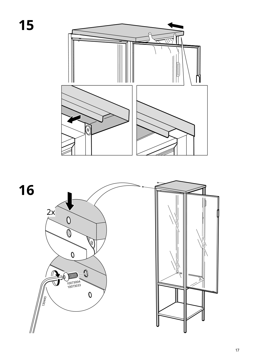 Assembly instructions for IKEA Rudsta glass door cabinet anthracite | Page 17 - IKEA RUDSTA glass-door cabinet 604.348.25