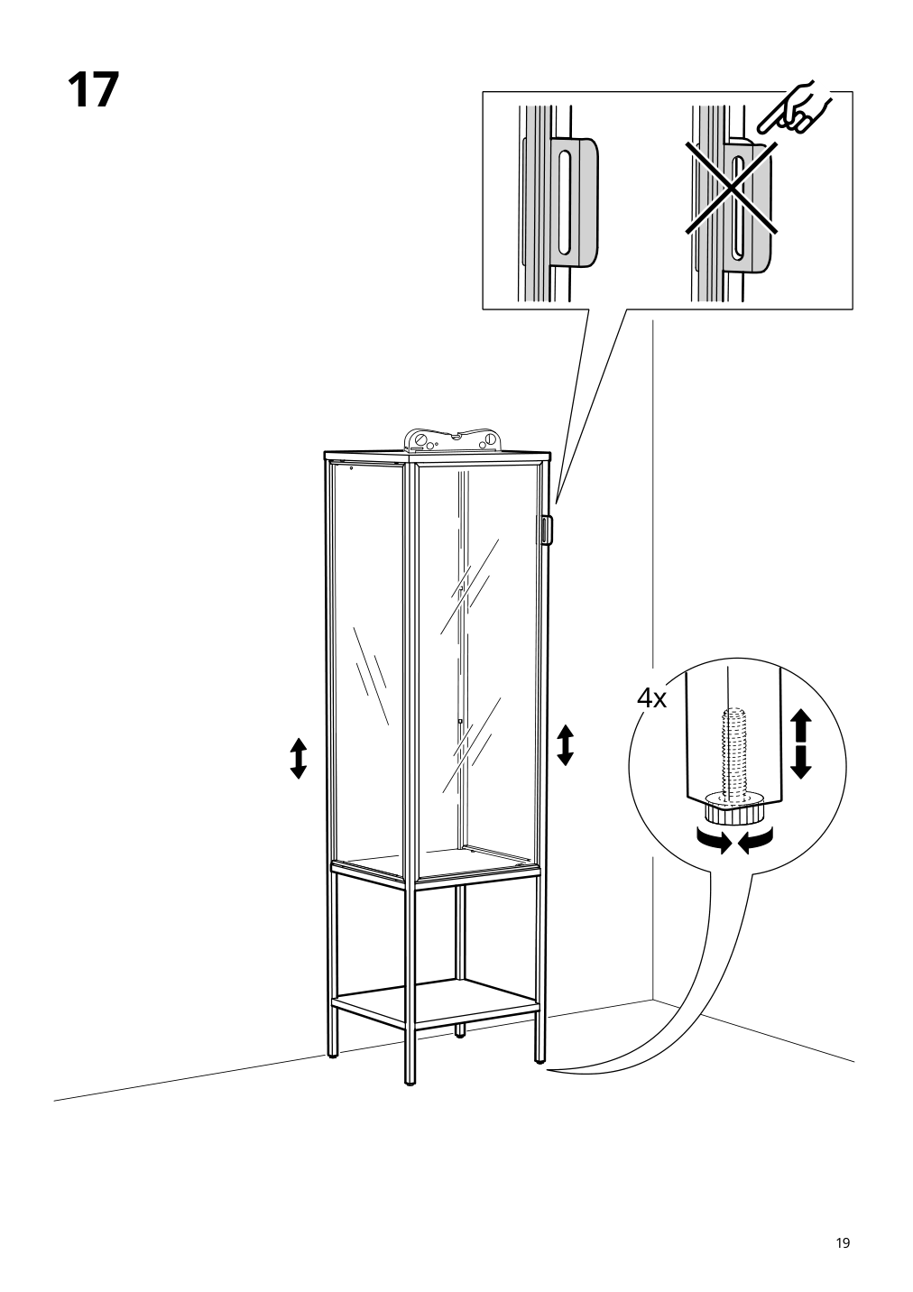 Assembly instructions for IKEA Rudsta glass door cabinet anthracite | Page 19 - IKEA RUDSTA glass-door cabinet 604.348.25