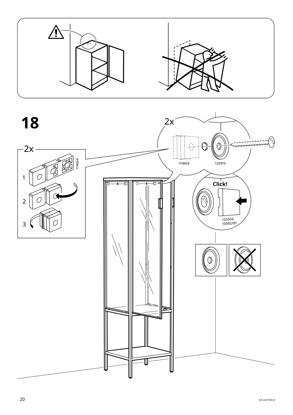 Assembly instructions for IKEA Rudsta glass door cabinet anthracite | Page 20 - IKEA RUDSTA glass-door cabinet 604.348.25