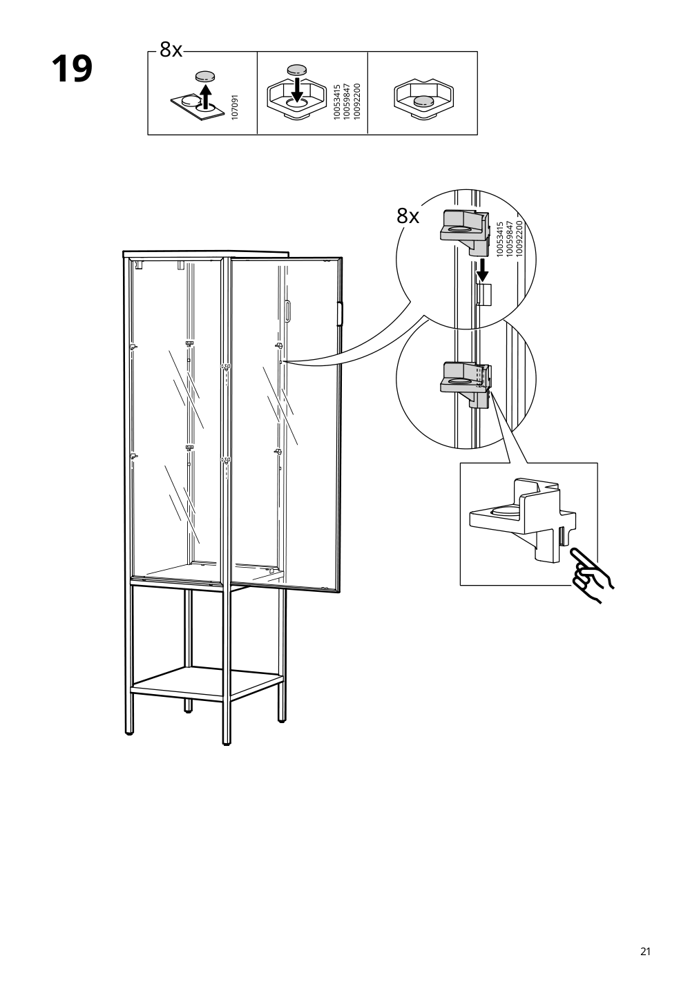 Assembly instructions for IKEA Rudsta glass door cabinet anthracite | Page 21 - IKEA RUDSTA glass-door cabinet 604.348.25