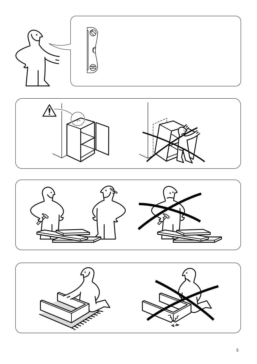 Assembly instructions for IKEA Rudsta glass door cabinet anthracite | Page 5 - IKEA RUDSTA glass-door cabinet 604.348.25