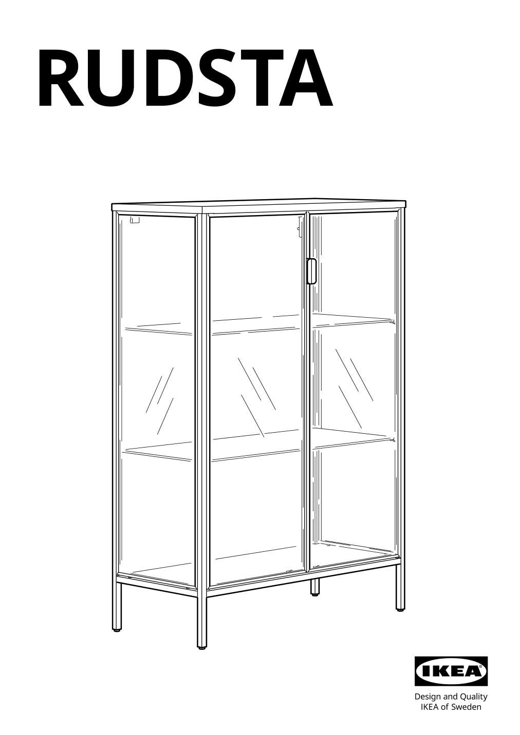 Assembly instructions for IKEA Rudsta glass door cabinet anthracite | Page 1 - IKEA RUDSTA glass-door cabinet 504.501.37