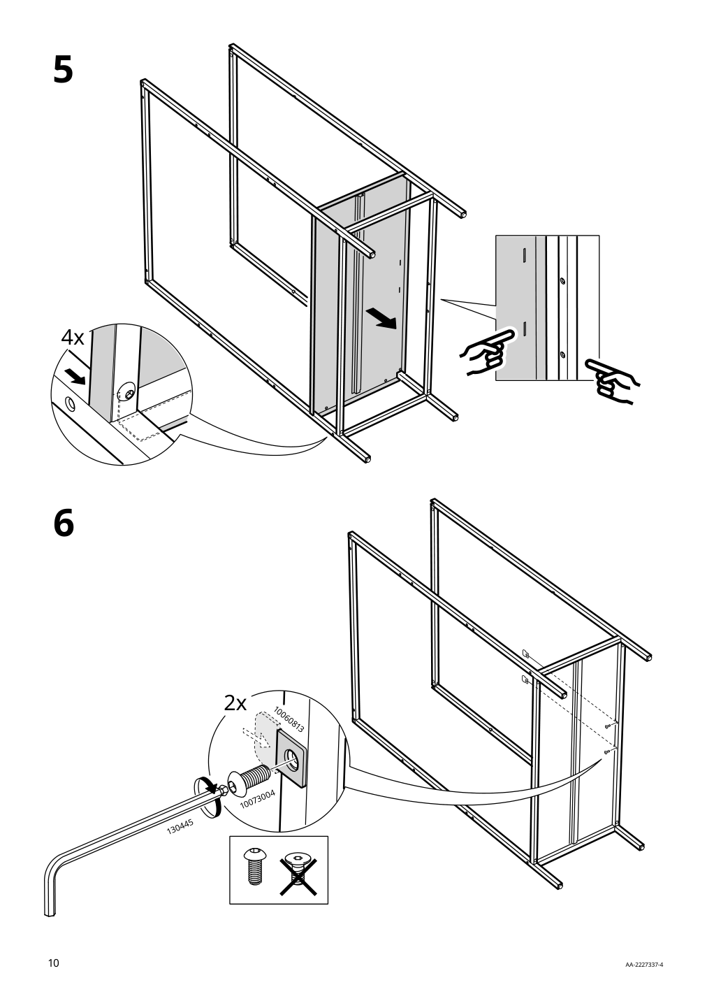 Assembly instructions for IKEA Rudsta glass door cabinet anthracite | Page 10 - IKEA RUDSTA glass-door cabinet 504.501.37