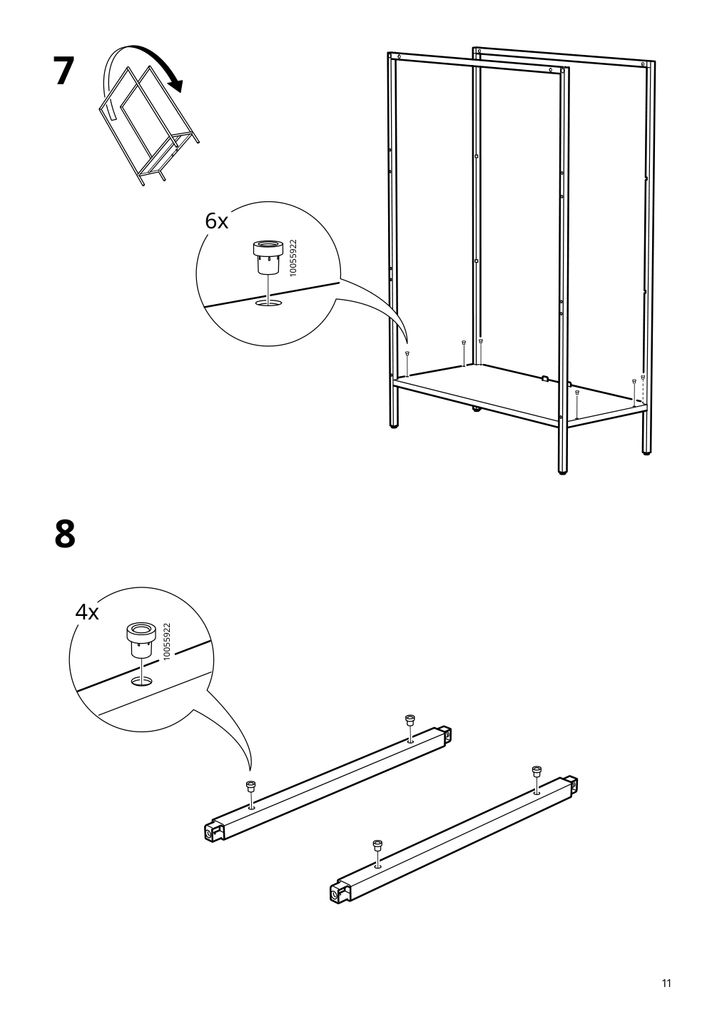 Assembly instructions for IKEA Rudsta glass door cabinet anthracite | Page 11 - IKEA RUDSTA glass-door cabinet 504.501.37