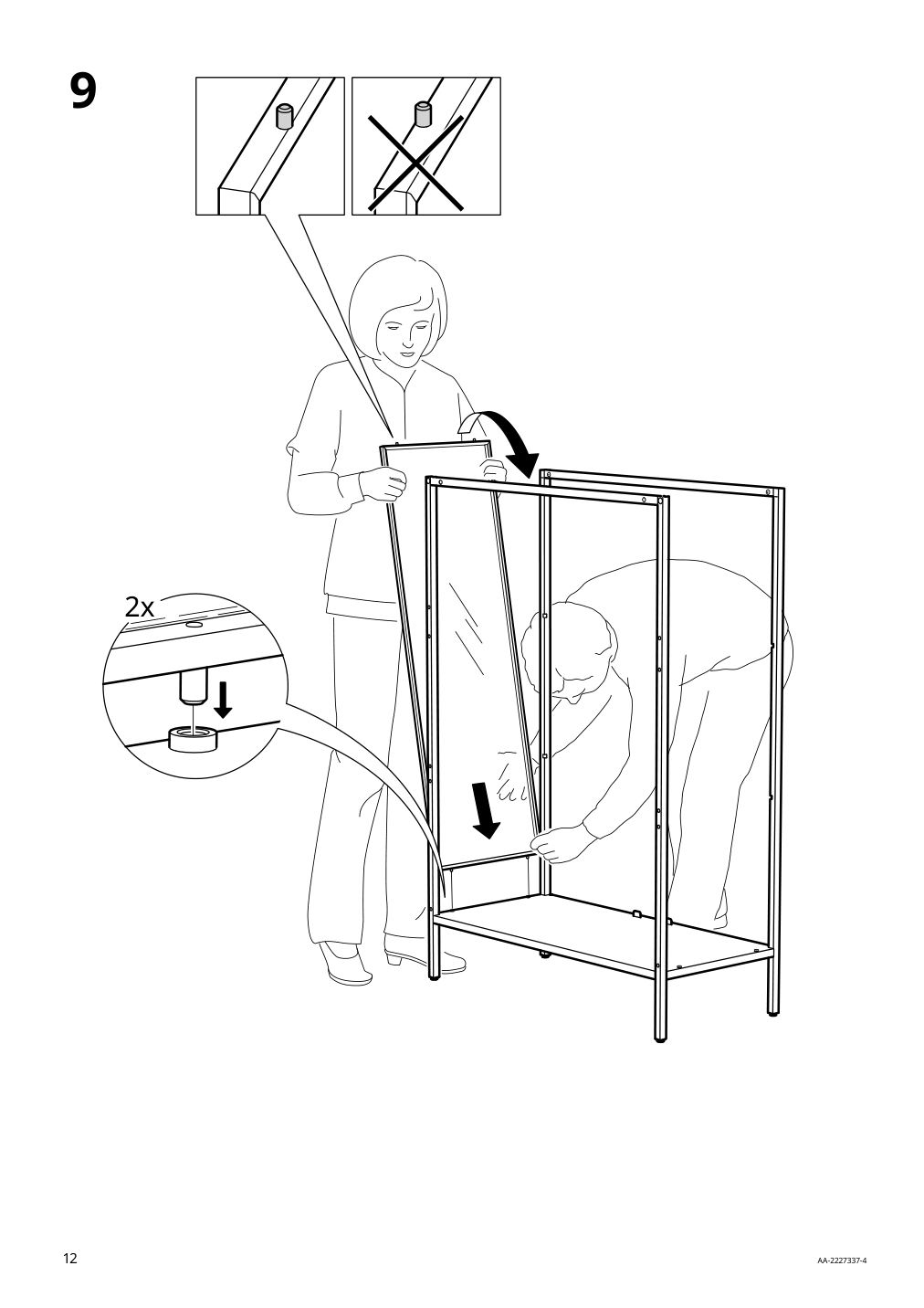 Assembly instructions for IKEA Rudsta glass door cabinet anthracite | Page 12 - IKEA RUDSTA glass-door cabinet 504.501.37