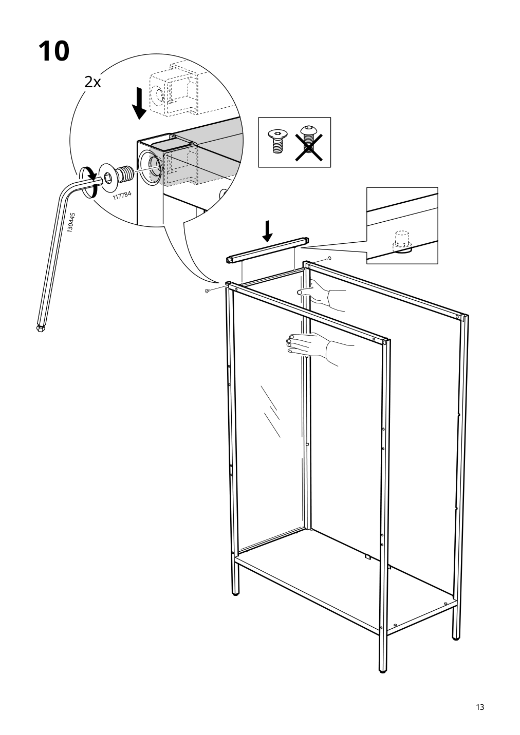 Assembly instructions for IKEA Rudsta glass door cabinet anthracite | Page 13 - IKEA RUDSTA glass-door cabinet 504.501.37