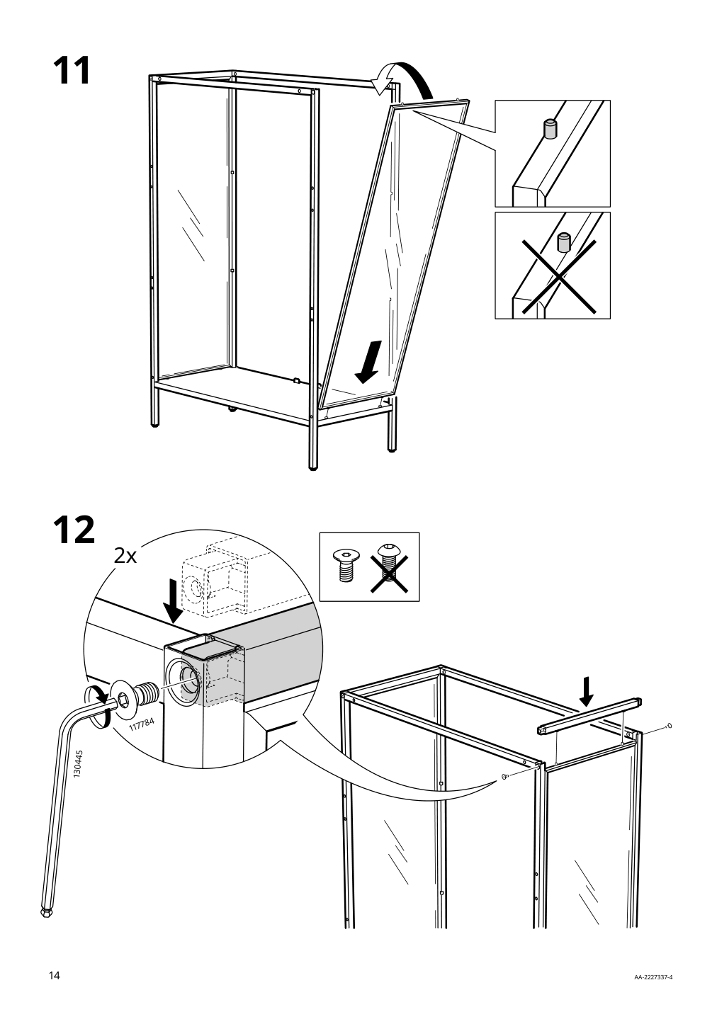 Assembly instructions for IKEA Rudsta glass door cabinet anthracite | Page 14 - IKEA RUDSTA glass-door cabinet 504.501.37