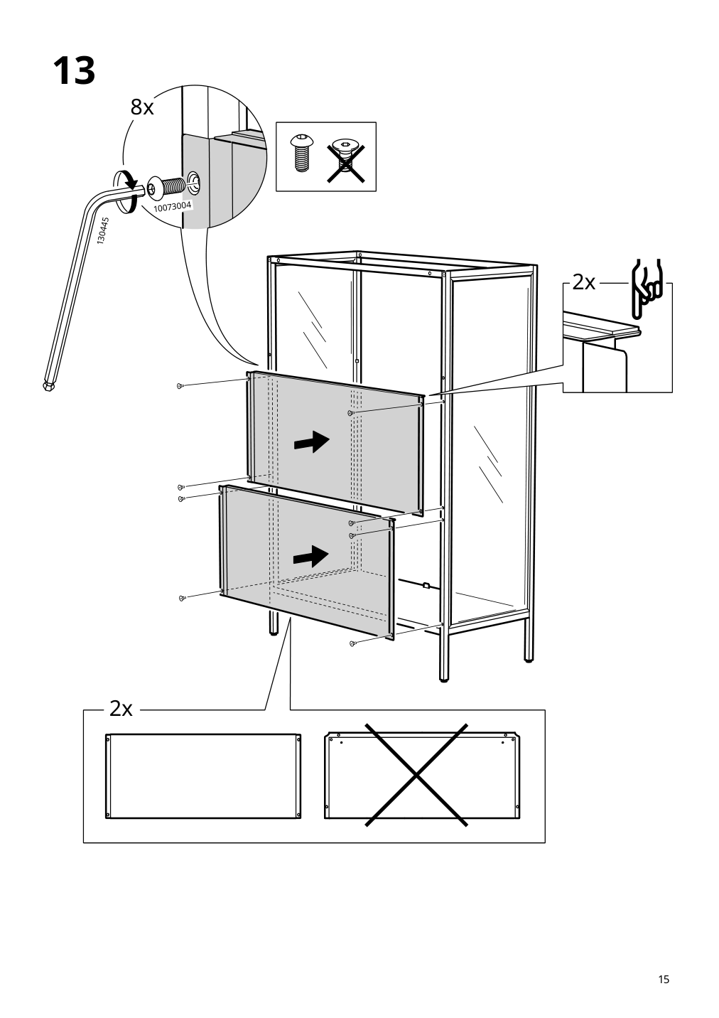 Assembly instructions for IKEA Rudsta glass door cabinet anthracite | Page 15 - IKEA RUDSTA glass-door cabinet 504.501.37