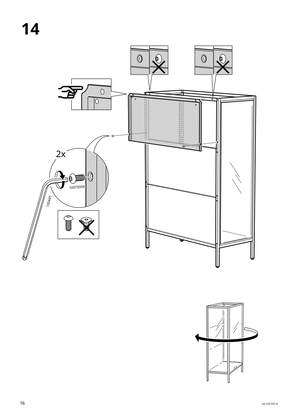 Assembly instructions for IKEA Rudsta glass door cabinet anthracite | Page 16 - IKEA RUDSTA glass-door cabinet 504.501.37