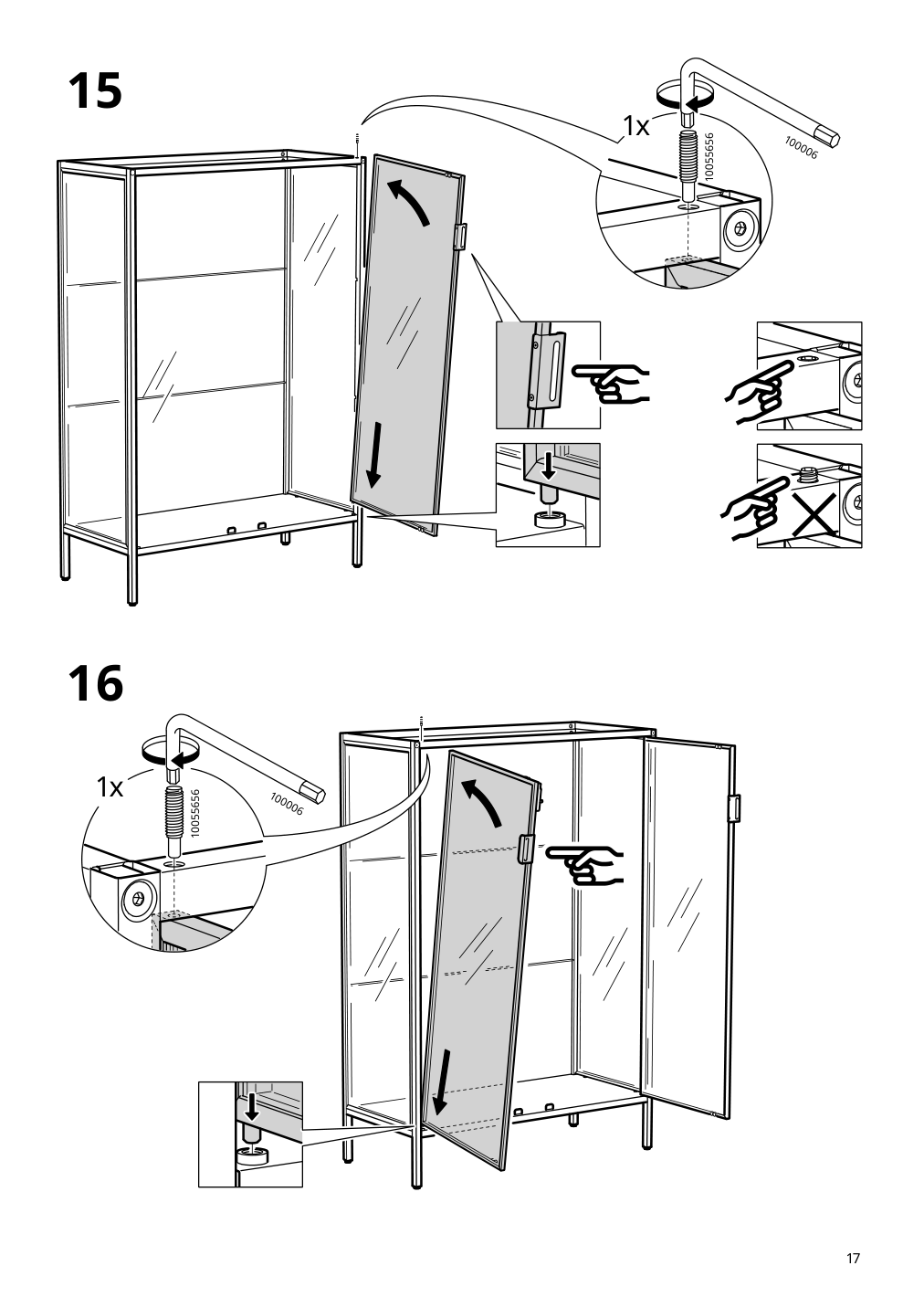 Assembly instructions for IKEA Rudsta glass door cabinet anthracite | Page 17 - IKEA RUDSTA glass-door cabinet 504.501.37