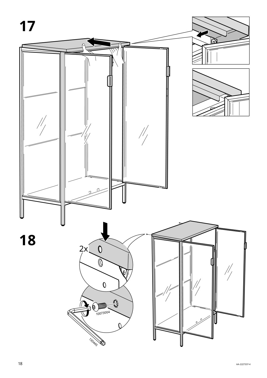 Assembly instructions for IKEA Rudsta glass door cabinet anthracite | Page 18 - IKEA RUDSTA glass-door cabinet 504.501.37