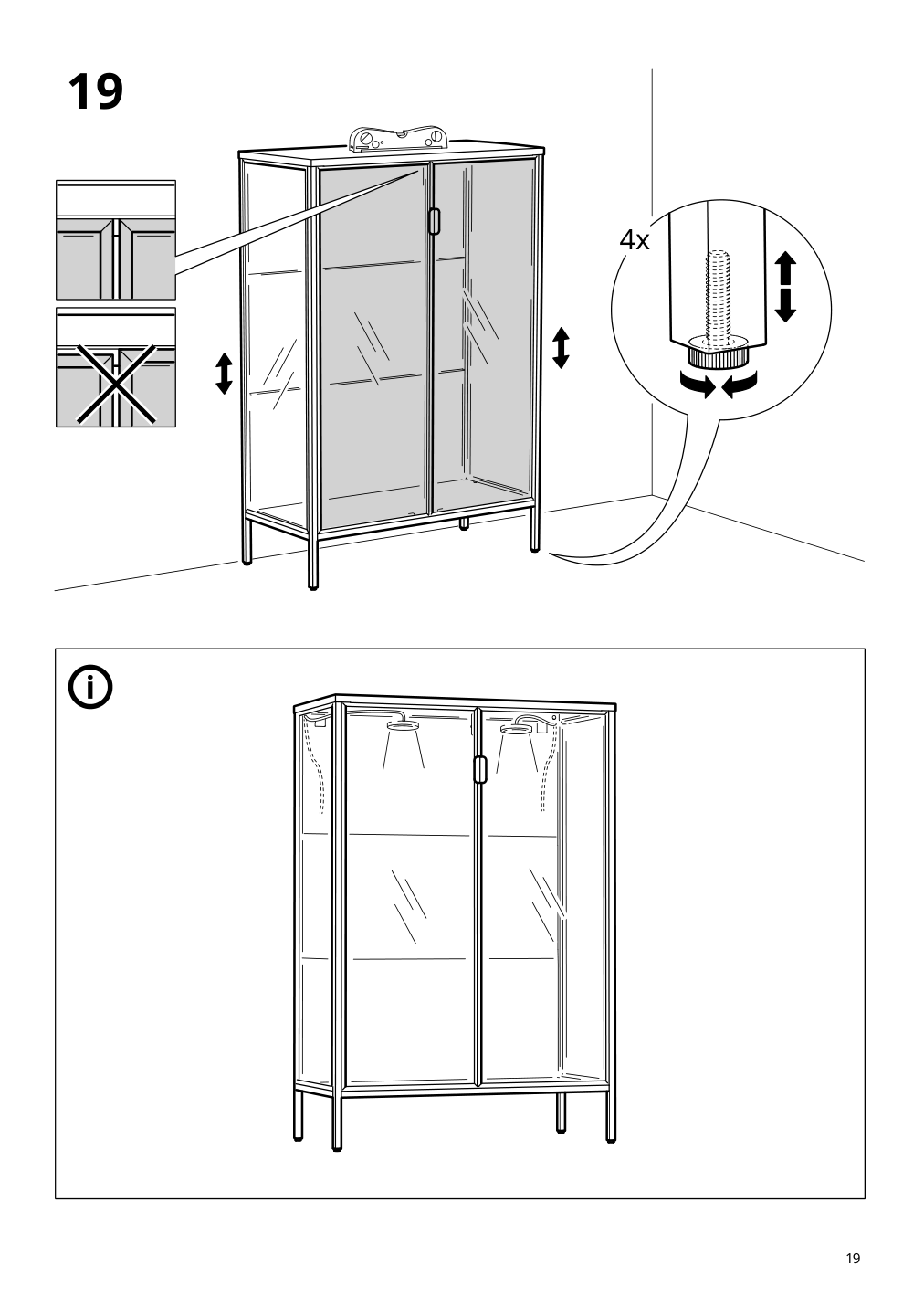 Assembly instructions for IKEA Rudsta glass door cabinet anthracite | Page 19 - IKEA RUDSTA glass-door cabinet 504.501.37