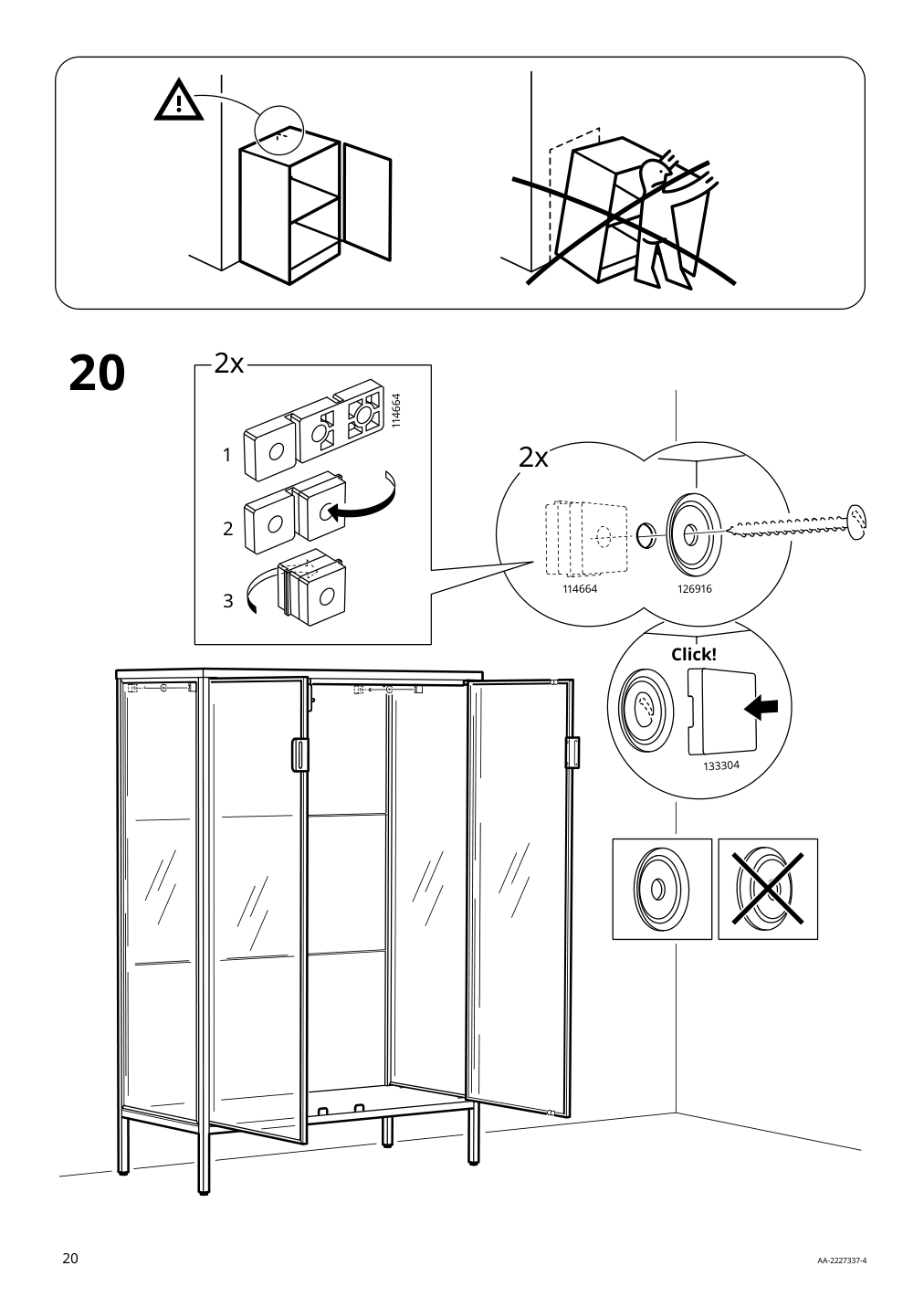 Assembly instructions for IKEA Rudsta glass door cabinet anthracite | Page 20 - IKEA RUDSTA glass-door cabinet 504.501.37