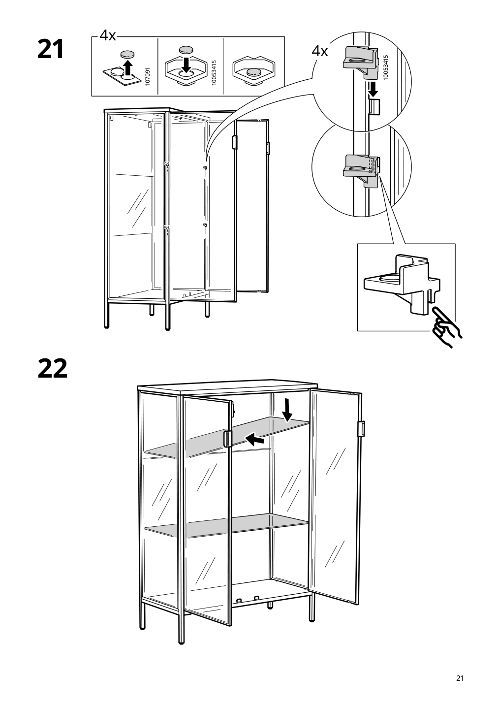 Assembly instructions for IKEA Rudsta glass door cabinet anthracite | Page 21 - IKEA RUDSTA glass-door cabinet 504.501.37