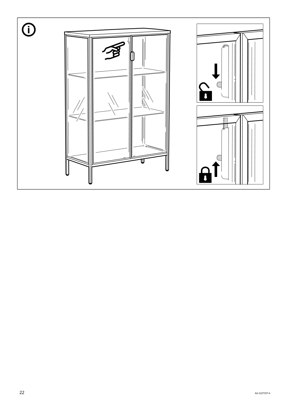 Assembly instructions for IKEA Rudsta glass door cabinet anthracite | Page 22 - IKEA RUDSTA glass-door cabinet 504.501.37