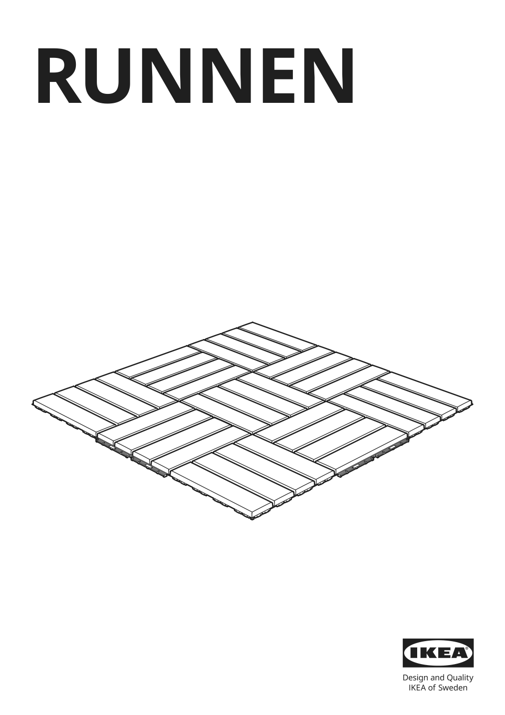 Assembly instructions for IKEA Runnen decking outdoor beige | Page 1 - IKEA RUNNEN decking, outdoor 904.767.34