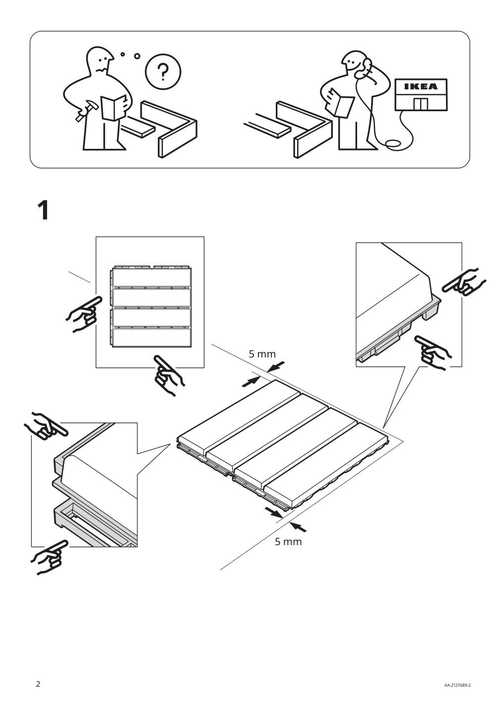 Assembly instructions for IKEA Runnen decking outdoor beige | Page 2 - IKEA RUNNEN decking, outdoor 904.767.34